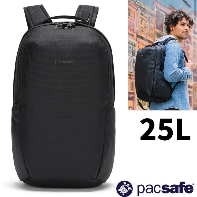 【Pacsafe】V Active 防盜後背包 24L.肩背包.電腦書包/可容13吋平板/60301130 黑✿30E010